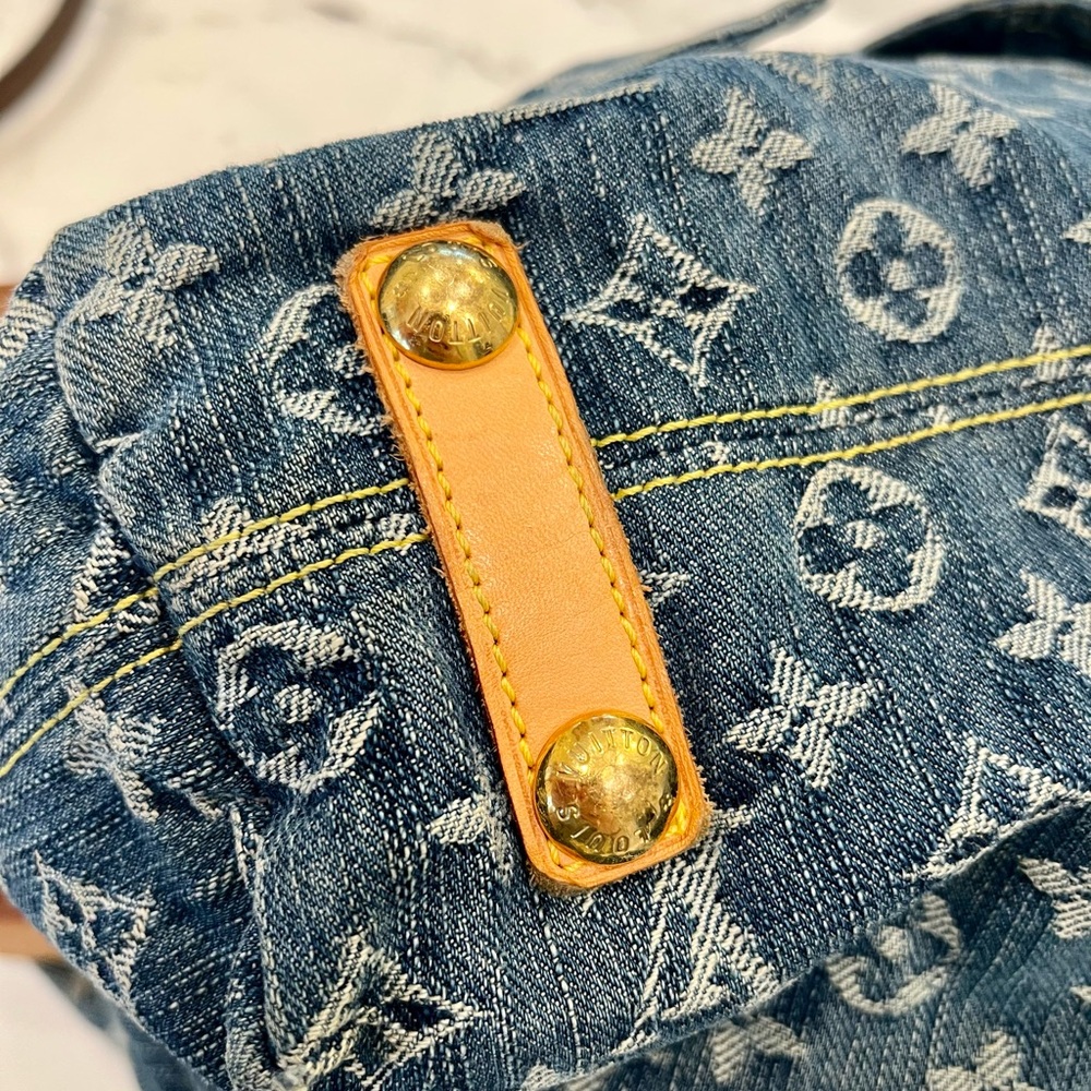 Louis Vuitton denim Tan Leather Crossbody Bag - Picture 9 of 15